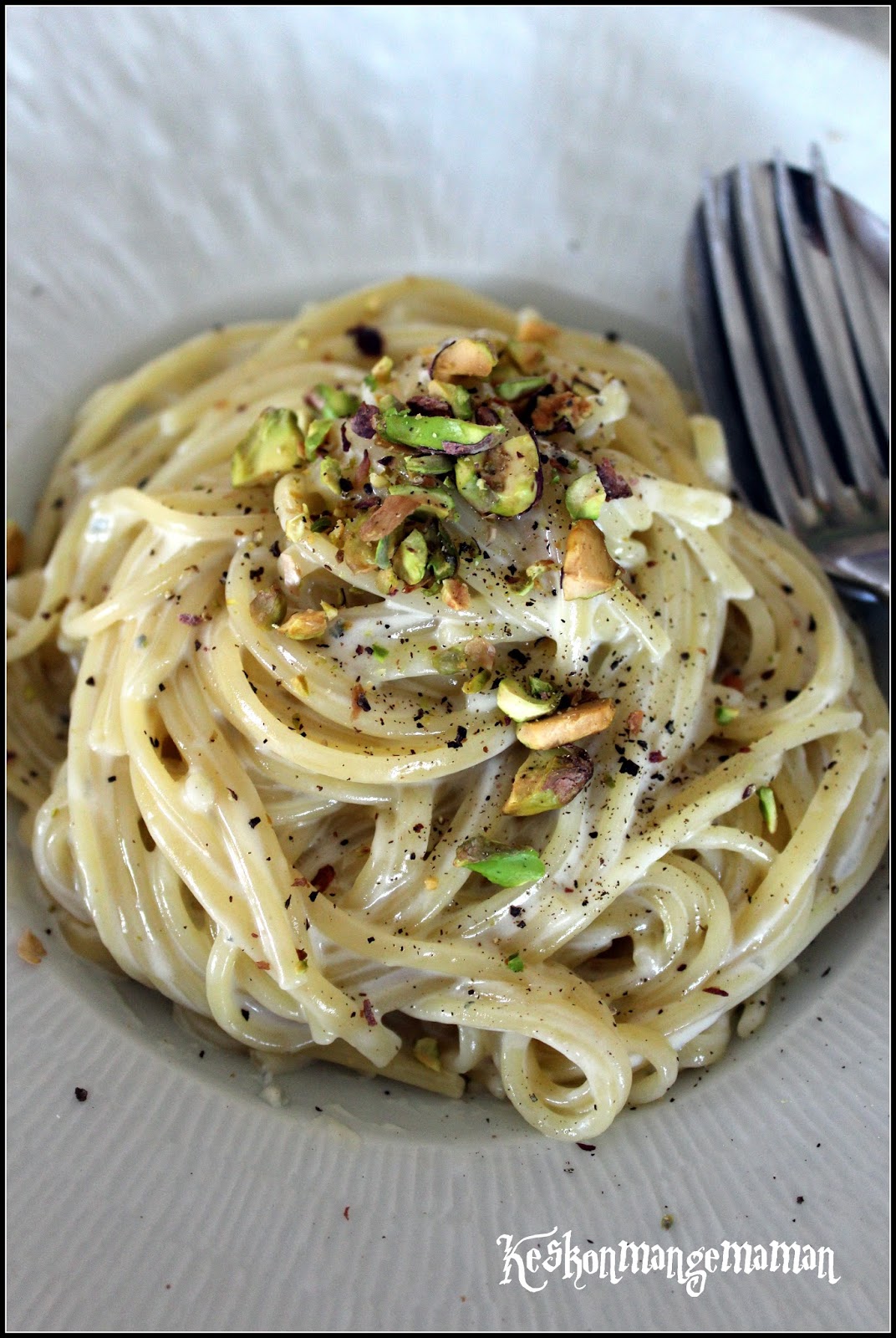 Keskonmangemaman? spaghetti et linguini sauce au et roquefort