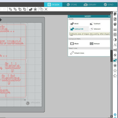 Substract. Tutorial Step 6. Cameo Silhouette. Weeding lines. Vinyl