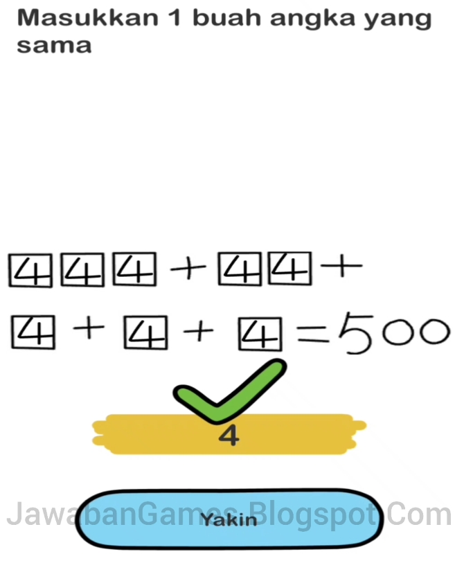 Masukan 1 Buah Angka Yang Sama Brain Out Sekali Masukan 1 Buah Angka Yang Sama Brain Out Sekali