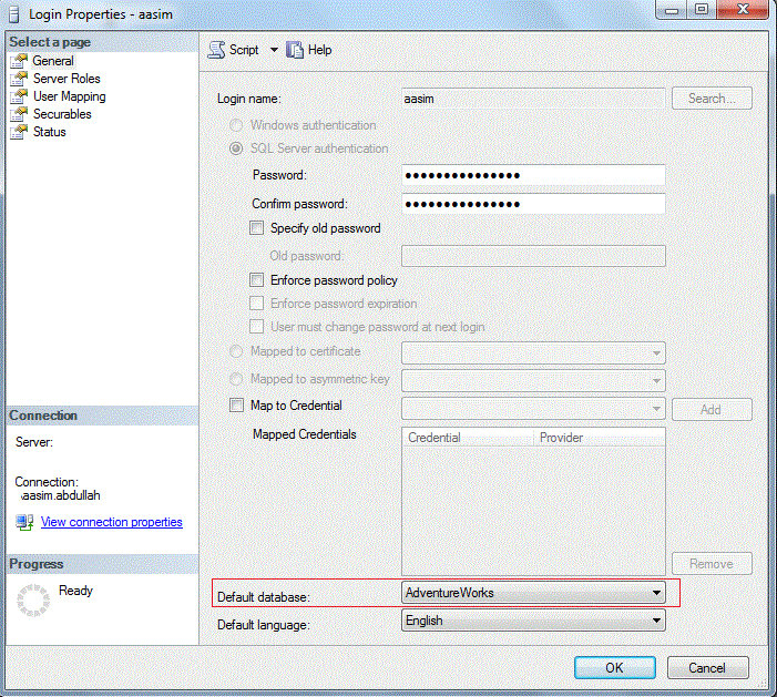 SQL Server Management Studio: Basic Startup Options : Connect SQL