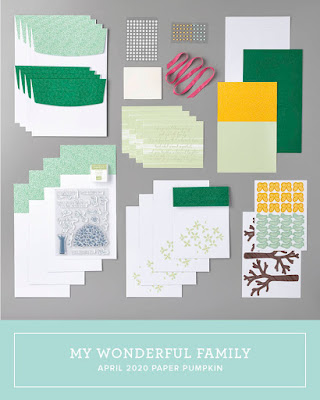 April 2020 Paper Pumpkin kit | My Wonderful Family March 2020 Stampin' Up! Paper Pumpkin all-inclusive monthly stamp kit | My Wonderful Family | Nicole Steele The Joyful Stamper