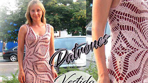 Cómo tejer un vestido con un patrón redondo para tapetes o carpetas