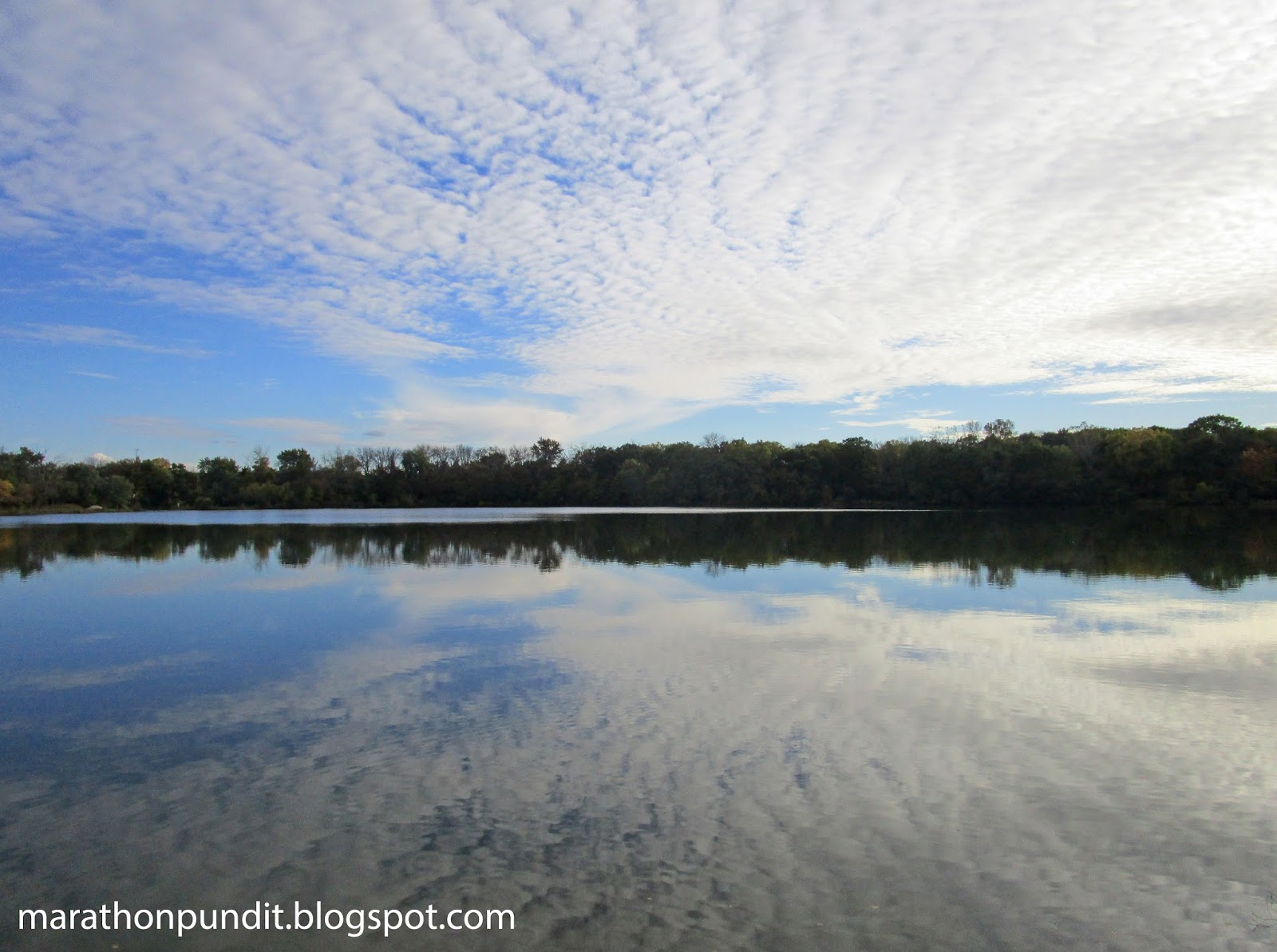 Marathon Pundit Cirrocumulus clouds reflected on Big Bend Lake