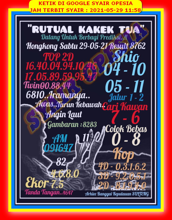 Forum Syair Hongkong Sabtu 29 Mei 2021 Royal Syair