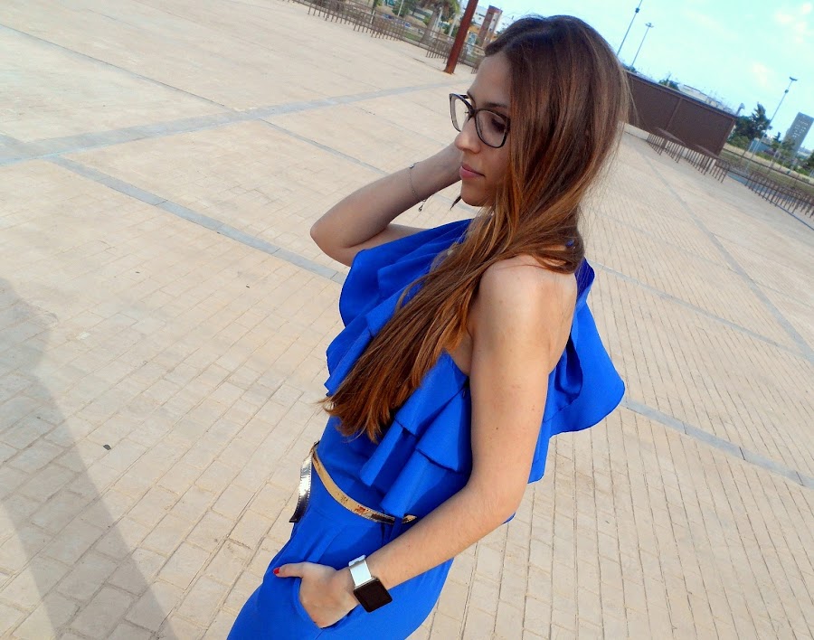 BLUE LONG JUMPSUIT
