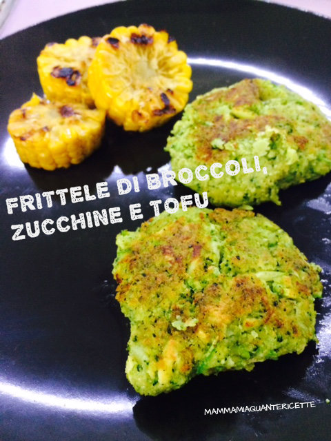 frittelle di broccoli, zucchine e tofu