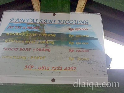 tarif wisata air