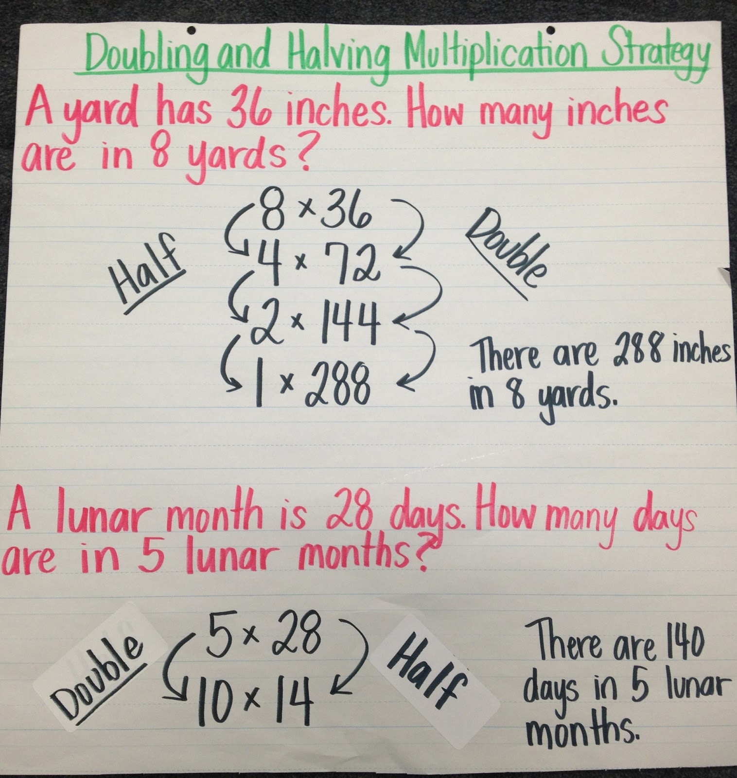 Doubling And Halving Multiplication Worksheets Grade 5