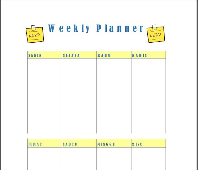 printable weekly planner