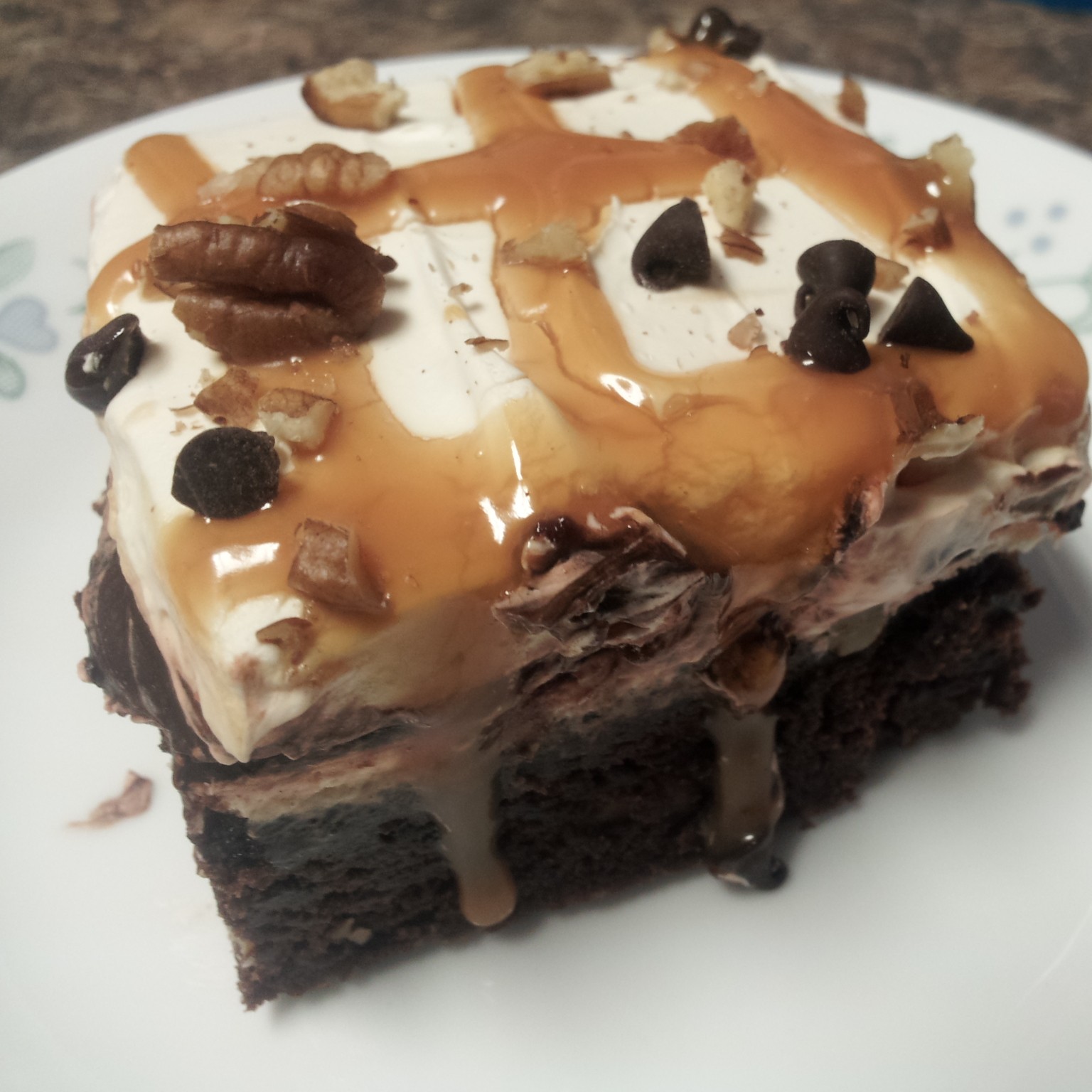 Something Quite....Domestic Brownie Turtle Cake
