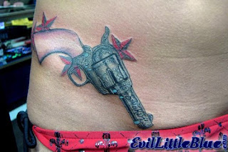 Gun Hip Tattoo Design Photo Gallery - Gun Hip Tattoo Ideas