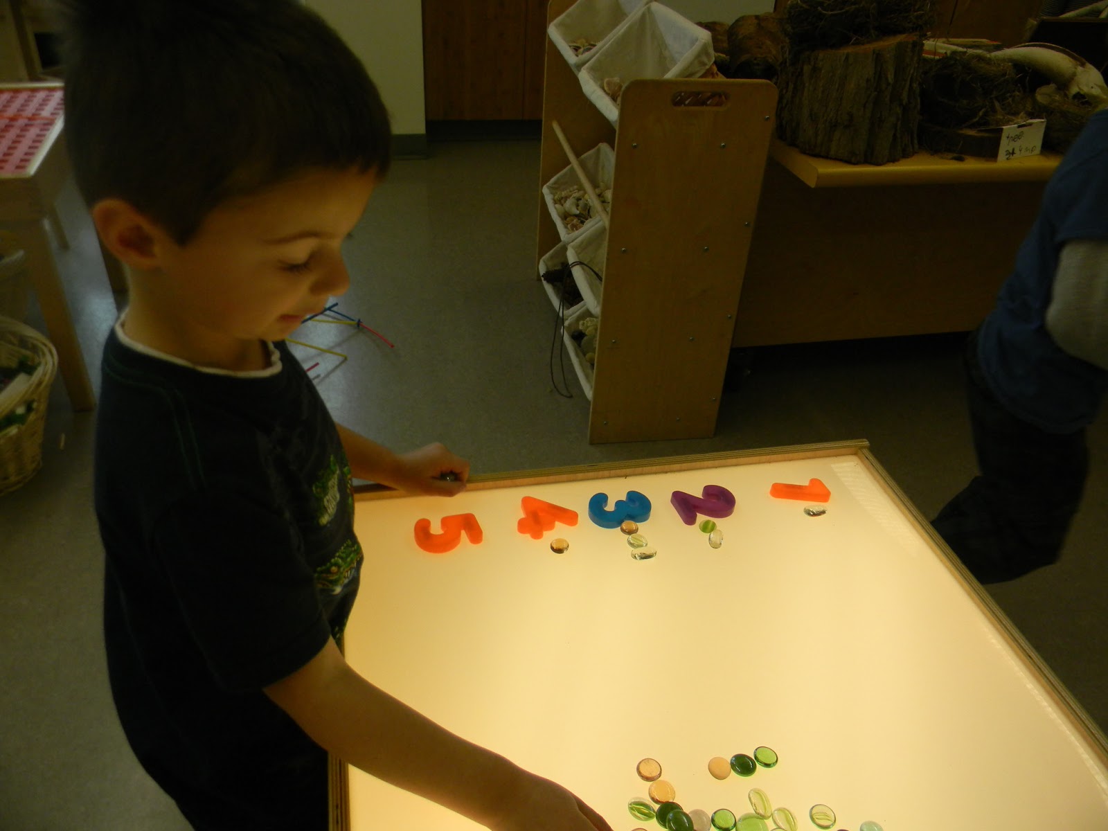 The Wonderful World of Kindergarten Working on our light table