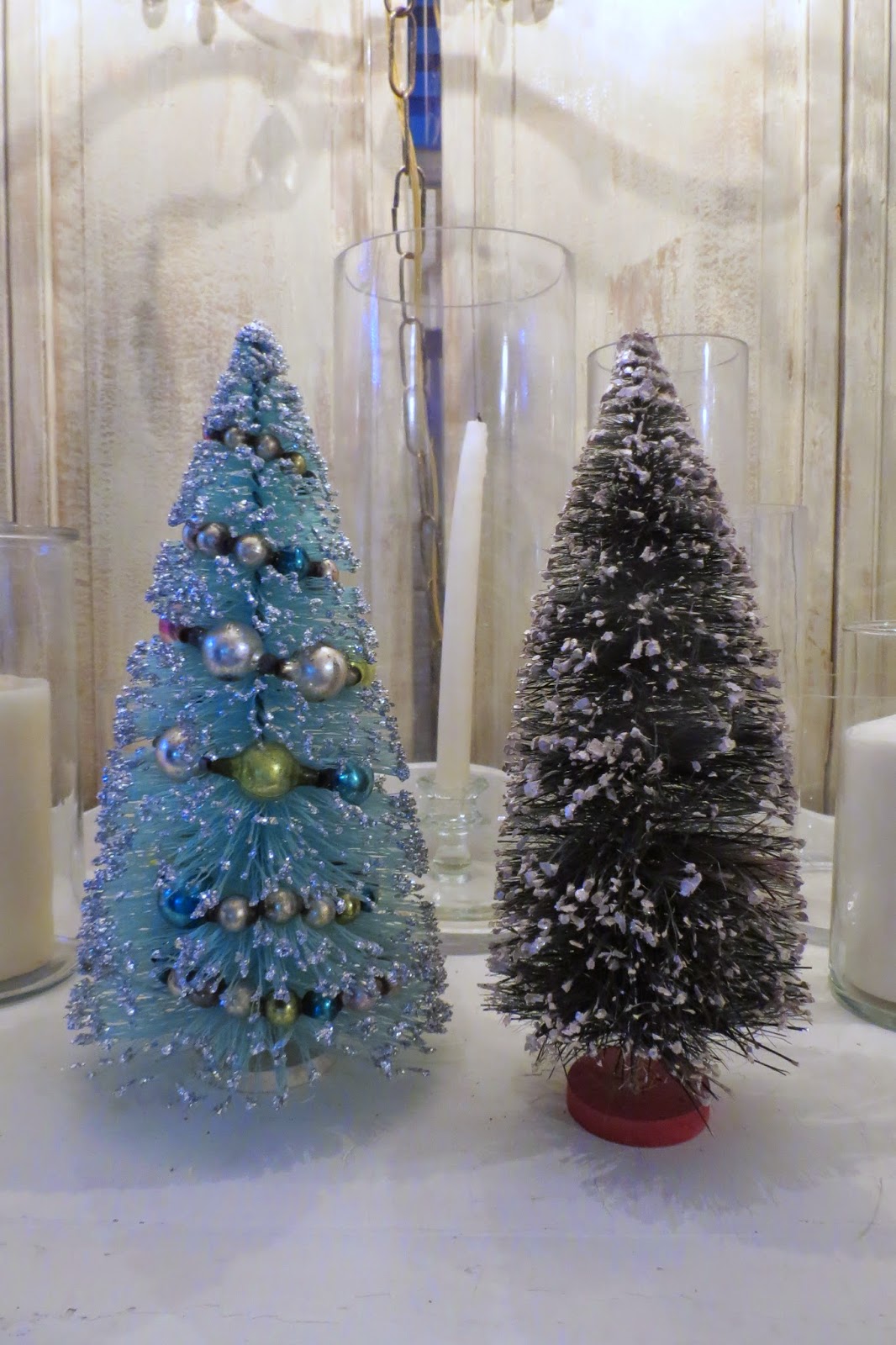 Sue Bee and Butterflies: Vintage Bottle Brush Christmas Trees