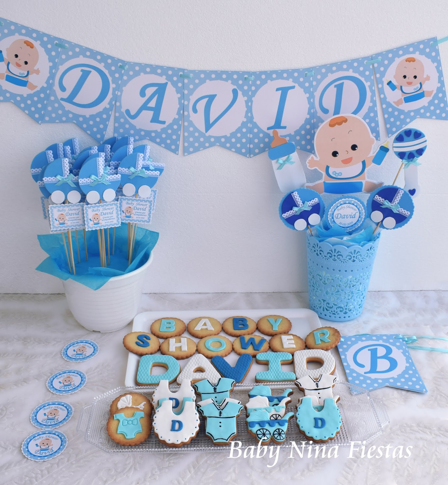 Baby Nina Fiestas Kit baby shower para David