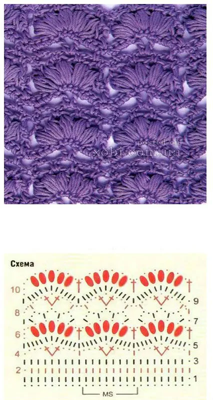 punto abanico variante nueva crochet