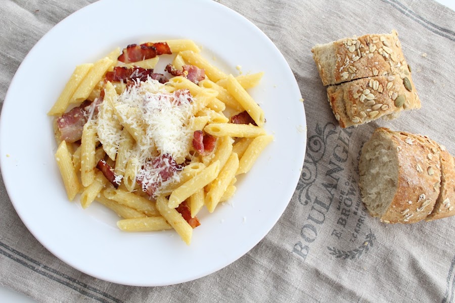 la pasta carbonara más fácil del mundo