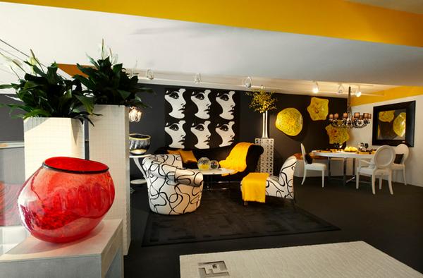 Desain Ruang Tamu dengan Aksen Warna Kuning