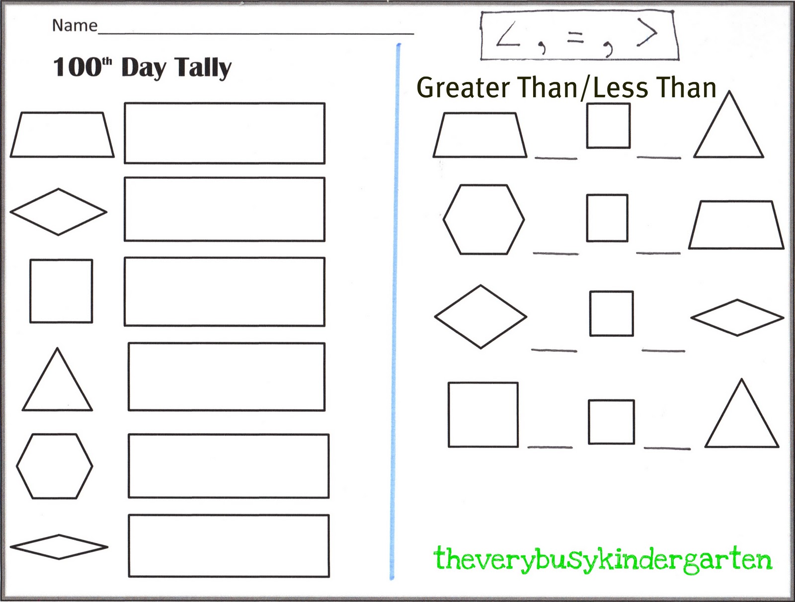 The Very Busy Kindergarten: February Math Stations