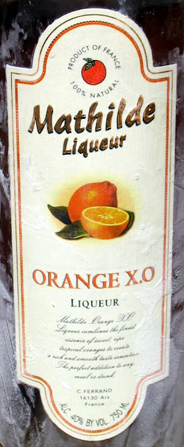 A bottle of Mathilde Orange Liqueur