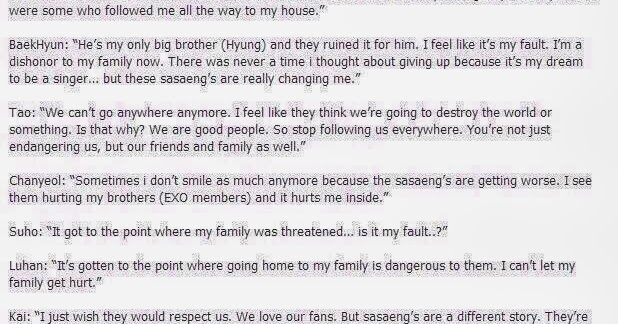 Exo fun facts from sasaeng accounts
