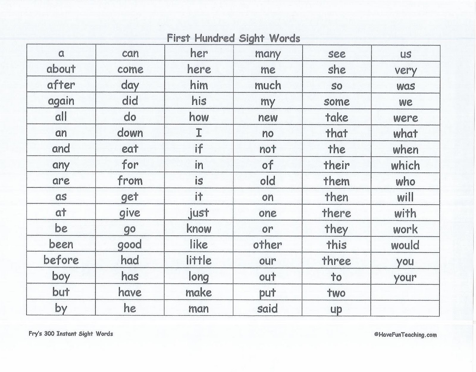 fantastic-fourth-grade-fry-s-300-instant-sight-word-list