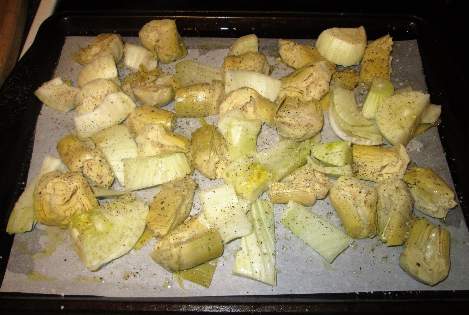 Christine's Cooking Roasted Fennel and Artichoke Hearts