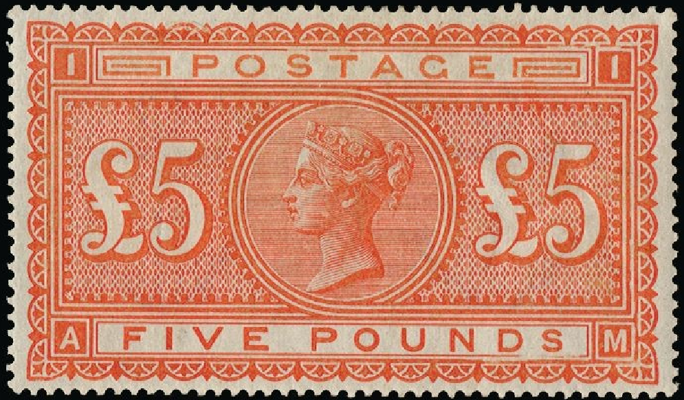 Codex Philately The 5 pound Orange 1882 stamp