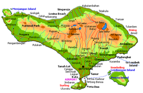 Letak Geografis Pulau Bali  beserta gambarnya 