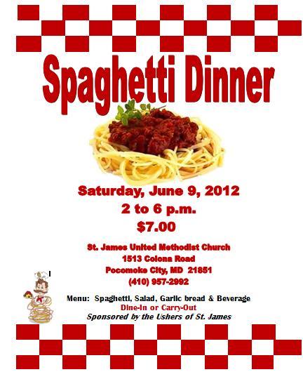 The Pocomoke Public Eye: ~Spaghetti Dinner Tonight~