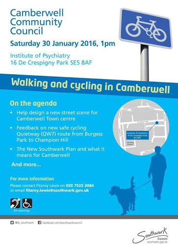 Camberwell Community Council meeting 30 Jan 2016 flyer