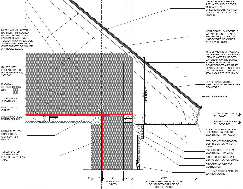 Rochester Passive House Completed Air Barrier