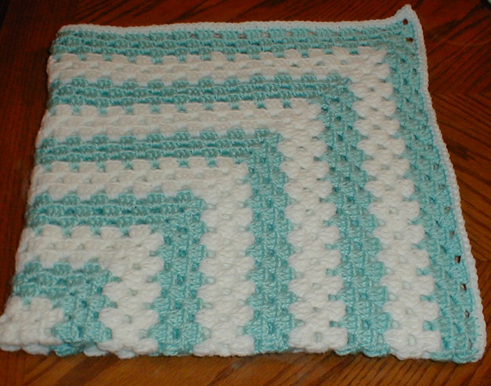 Karens Crocheted Garden of Colors 2 Granny Square Baby Blankets
