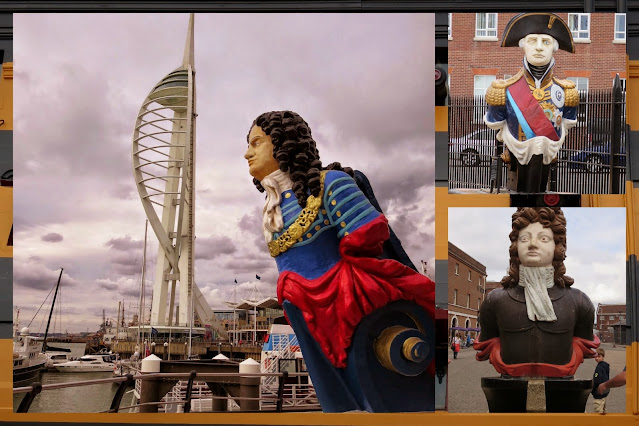 Portsmouth Day Trips: collage of ship busts
