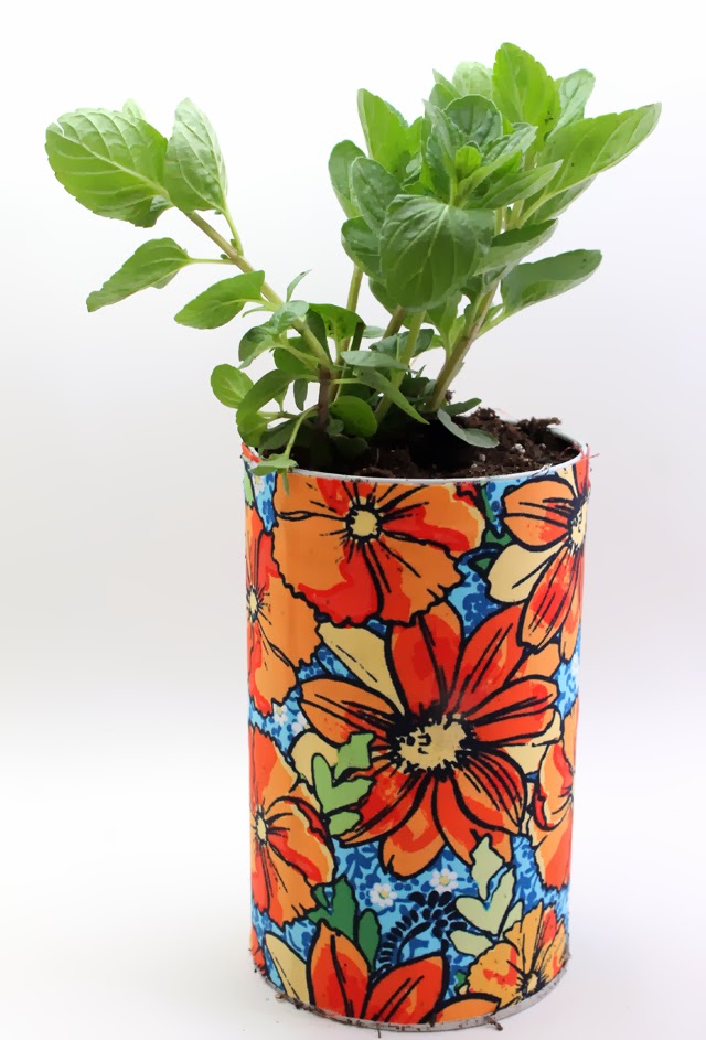 punk projects: Restyled Pirouline Tin Planter DIY