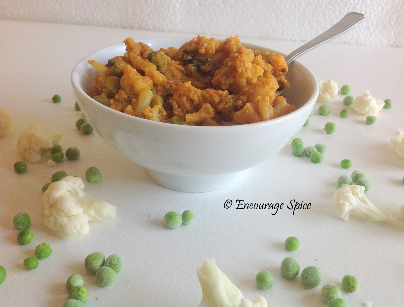Encourage Spice Cauliflower Peas Kurma