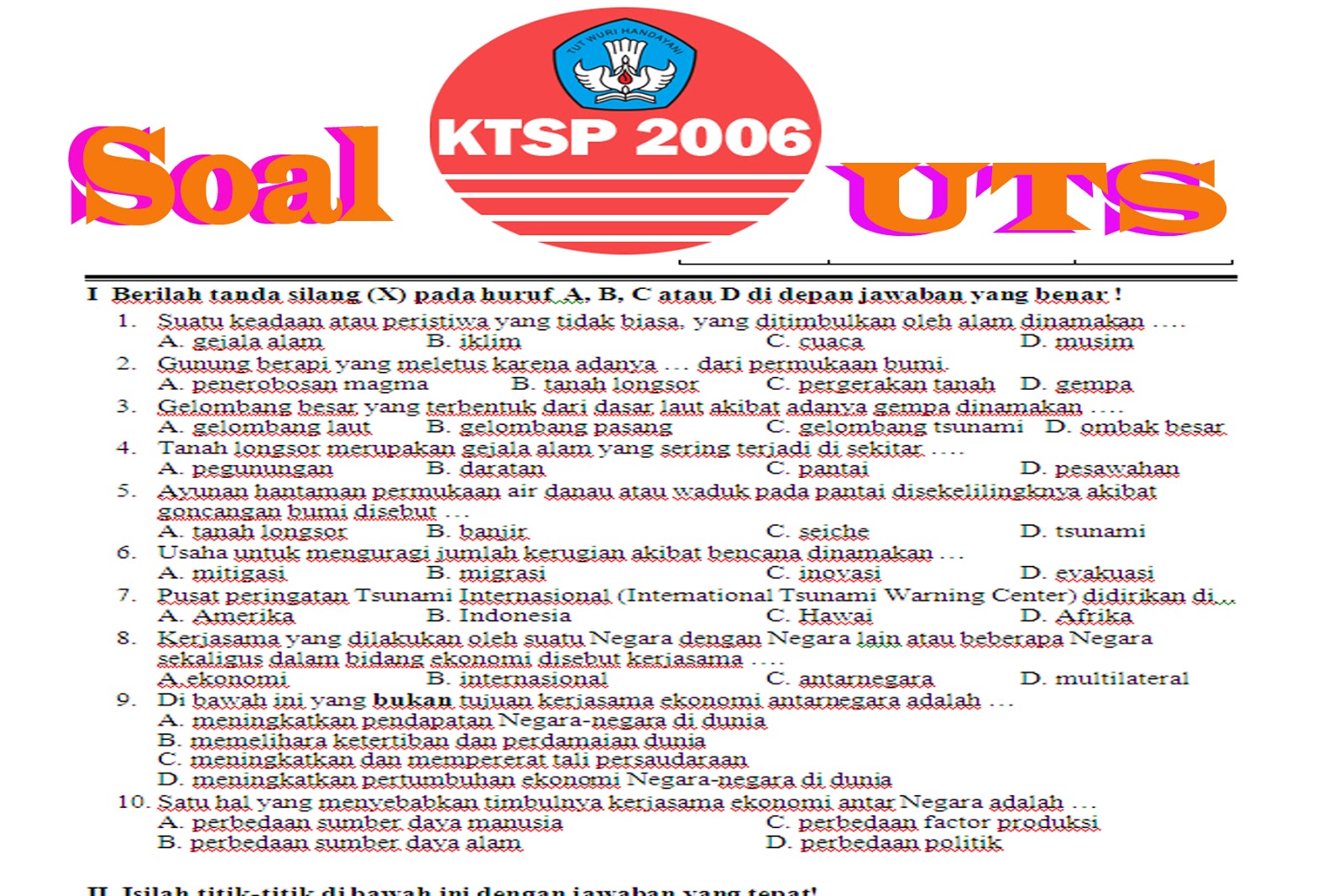 Download Pola Soal Uts Semester 1 Tahun 2020 Untuk Sd Semua Kelas Jurnal Pp