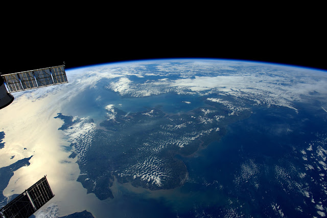 England seen from the International Space Station