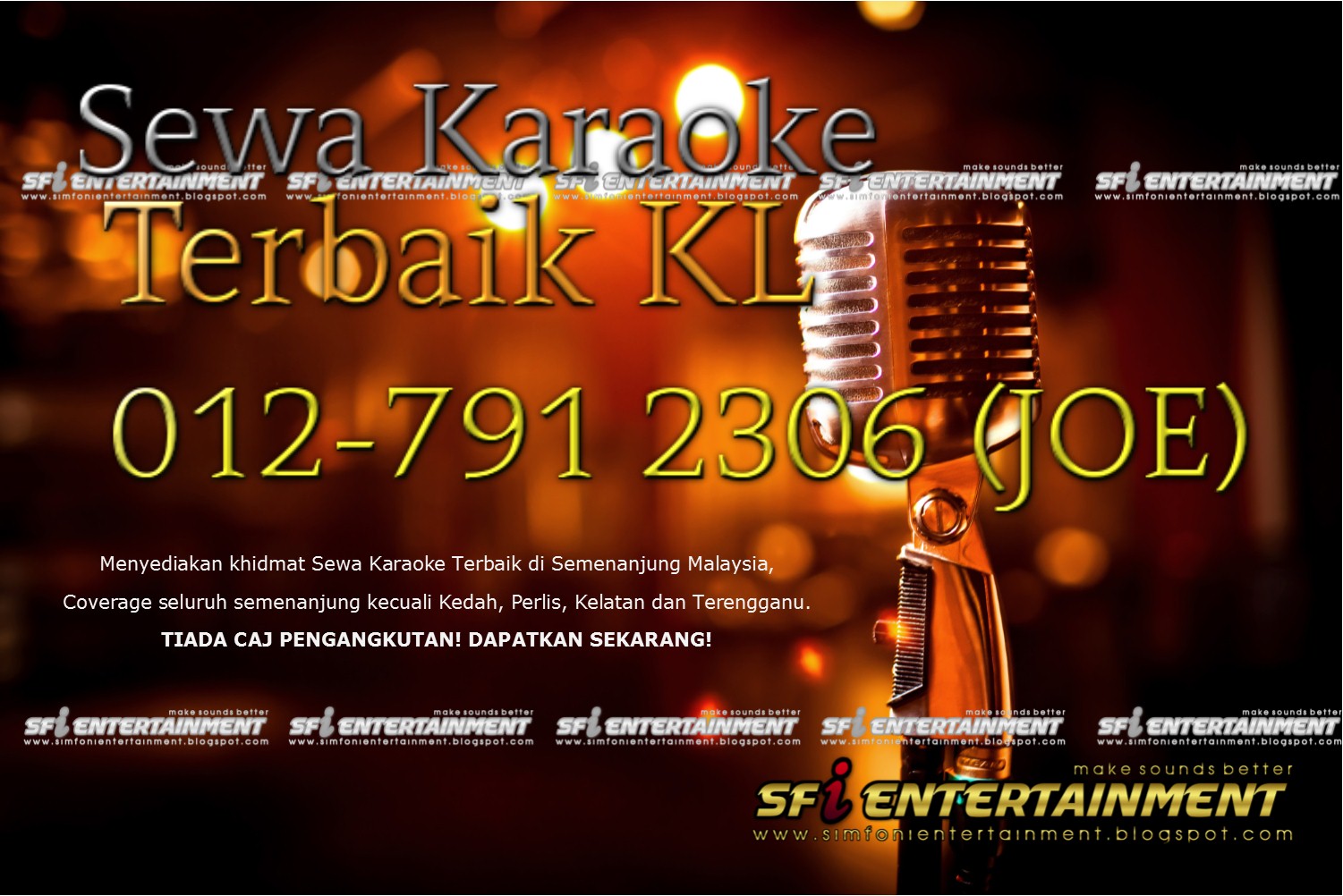 Khidmat Sewa Karaoke Terbaik KL, JB, Melaka, Negeri Sembilan