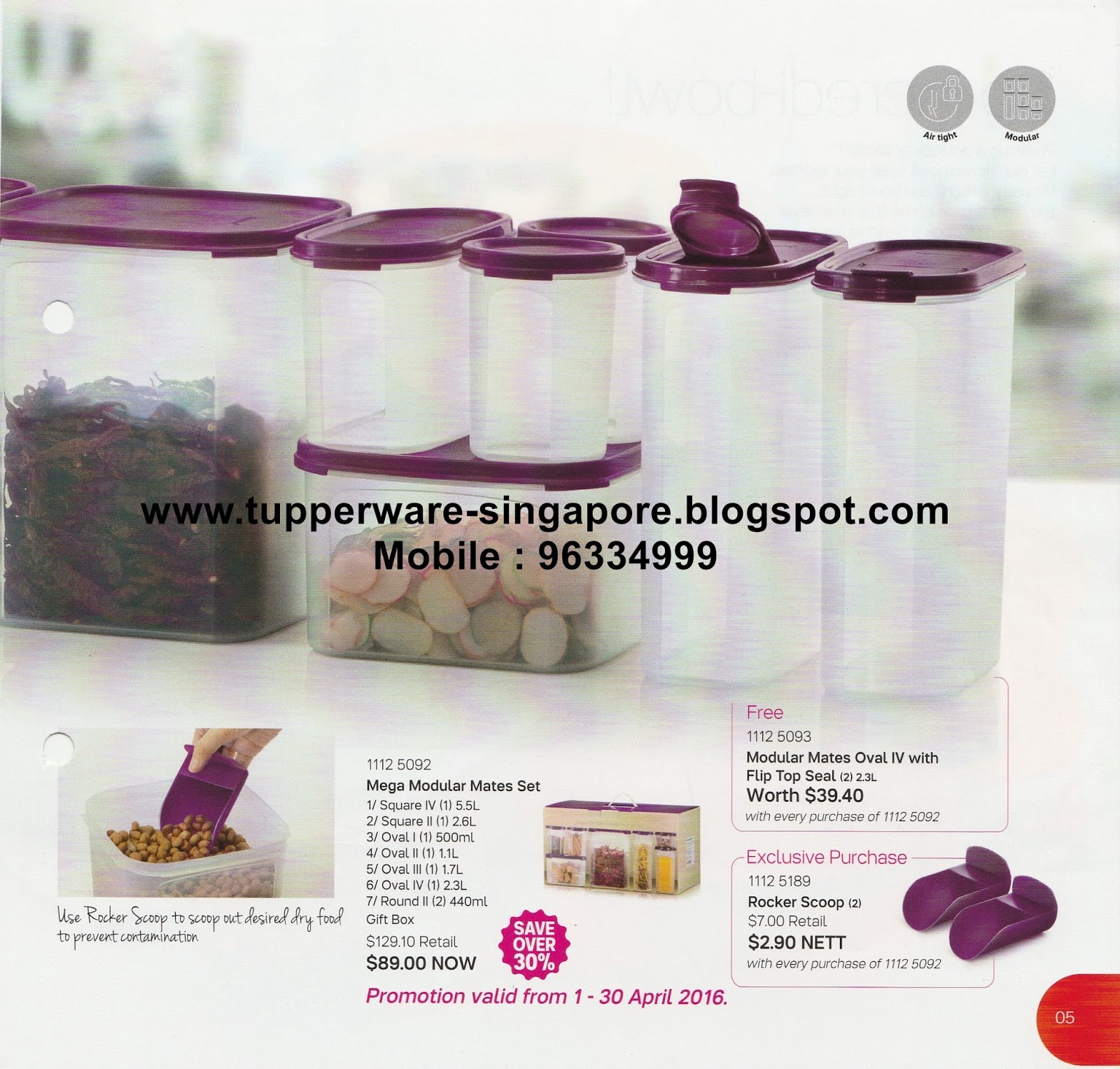 Buy Tupperware in Singapore Mega Modular Mates Set Great Value for Money