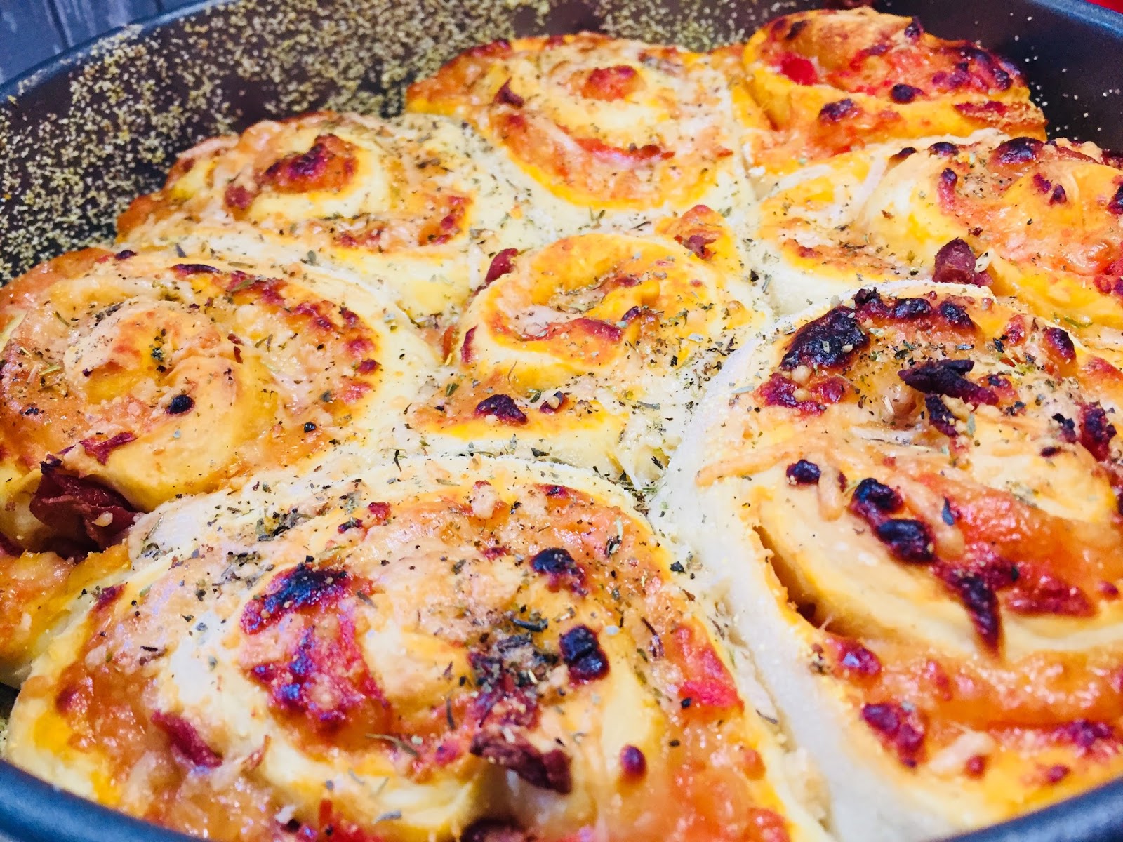 Pepperoni Bacon Pizza Rolls