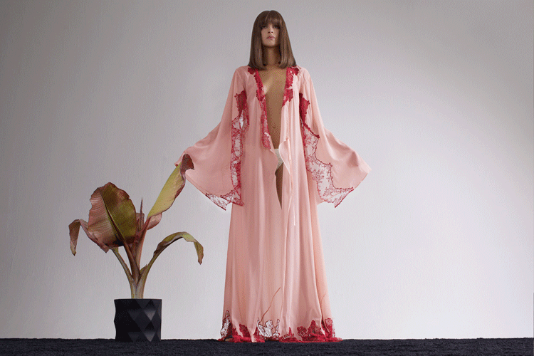 Robe De Soirée Agent Provocateur Faye En Mousseline Noire - Taille S UK8-10, Neuve Avec étiquettes, Style Kaftan