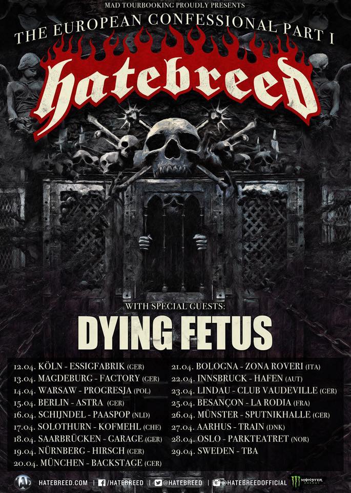 Hatebreed to tour Europe in April with Dying Fetus UNRAVELED