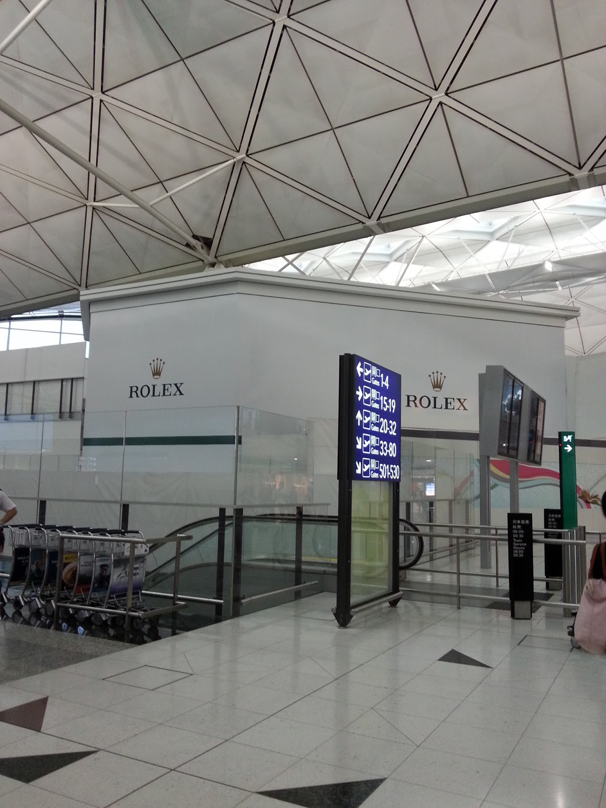 Rolex Boutique at Hong Kong International Airport departure hall will ...