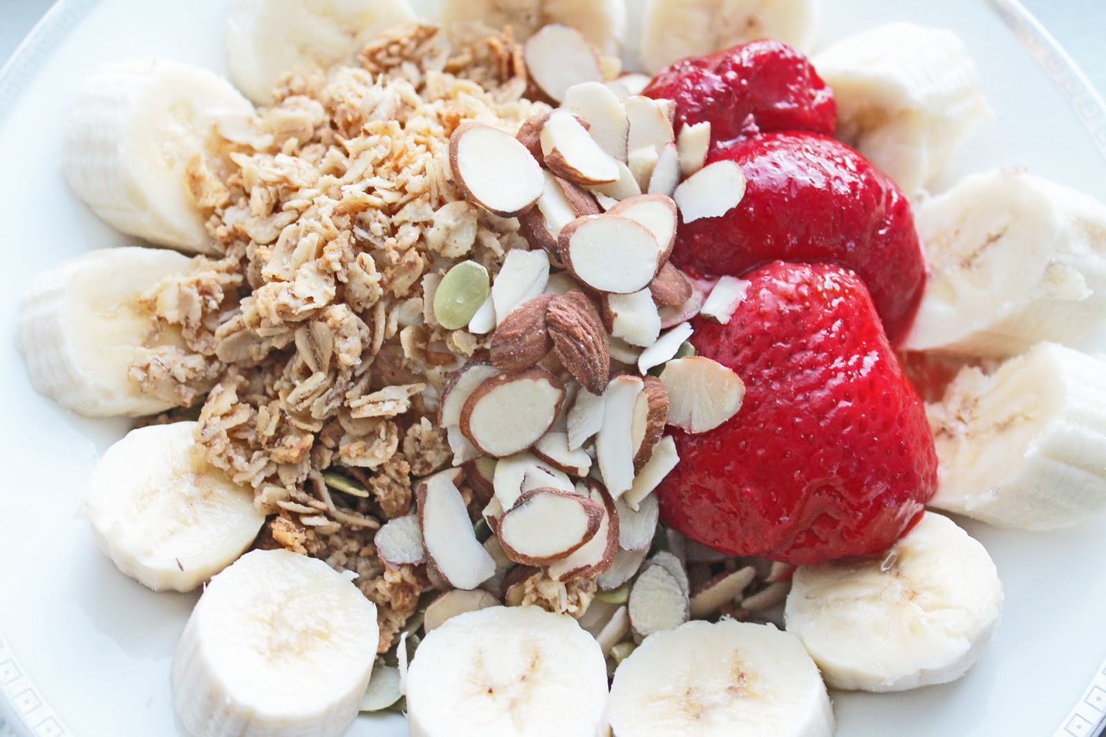 Clean Eating Breakfast Nuts, Seeds, Granola and Fruit Topped Greek