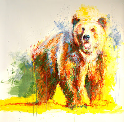 "pintura","paint","oso","bear","Spring Galleries","acrílico","liquitex","acrylic","hibernación","Asturias","arte","Gijón","art","contemporaryart","contemporáneo"