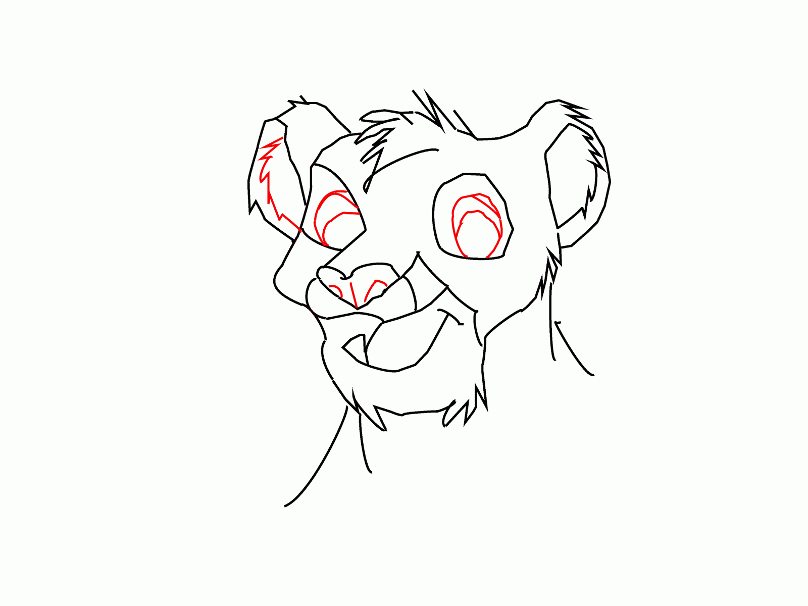 How To draw with RC: Young simba from the Lion King