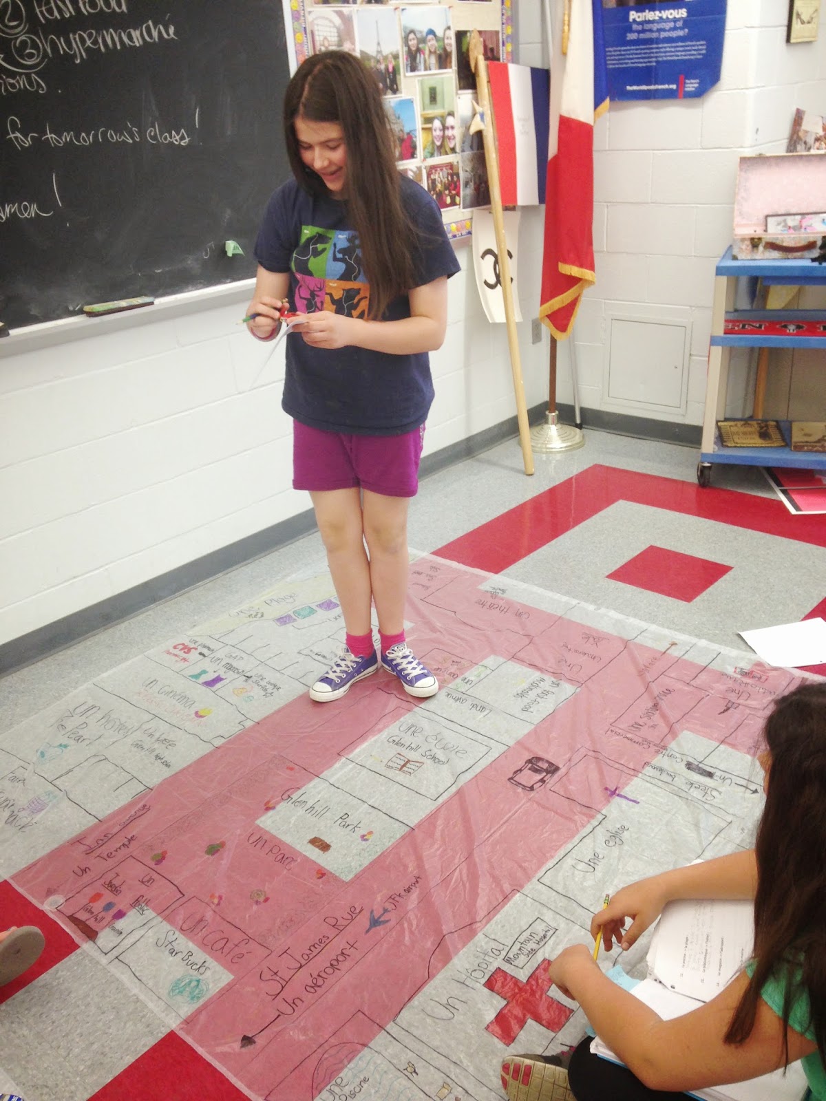 Madame Chiang s French Class 7th Grade En Ville Town Map Projects 