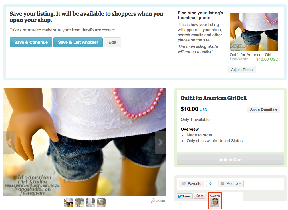 The Doll Wardrobe Branding Your Etsy Squares Shop Critique 1