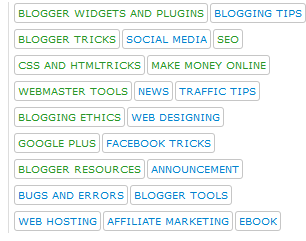 custom tags for blogger