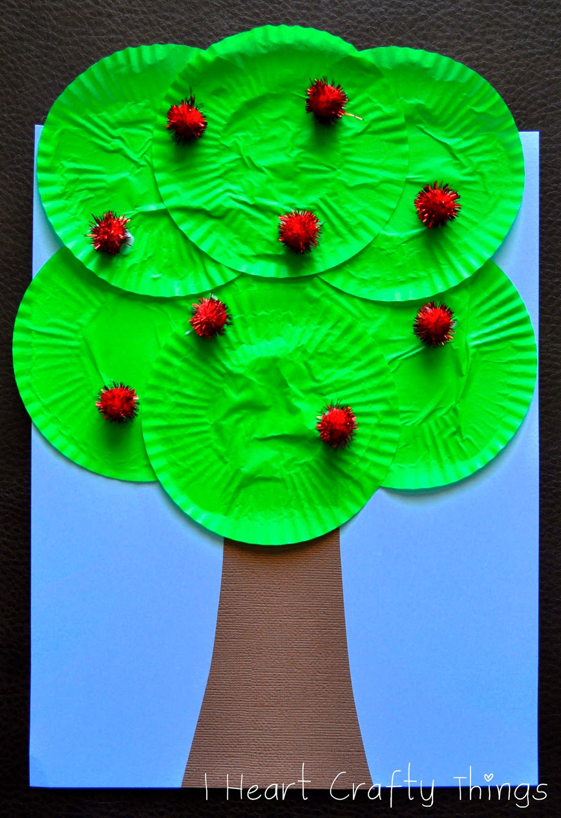 Cupcake Liner Apple Tree Craft